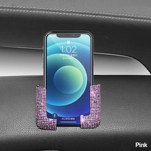 Load image into Gallery viewer, Car Self-adhesive Cell Phone Holder Multifunction GPS Display Bracket Car Luxury Crystal Styling Interior AccessoriesAdjustable Width
