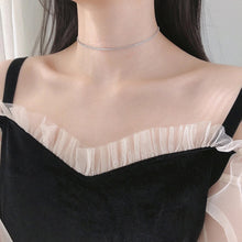 Load image into Gallery viewer, Fashion Popular Silver Colour Sparkling Clavicle Chain Choker Summer Necklace for Women Fine Jewelry Wedding Party
