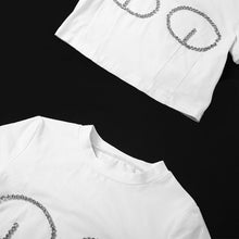Load image into Gallery viewer, Summer Breathable Women Solid Color All-match Fashion Wild Rhinestone Short-sleeved Slim T-shirt
