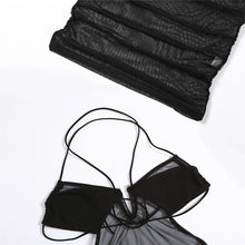 Load image into Gallery viewer, New Sexy Hot Girl Tube Halterneck Open Back Mesh Perspective Pleated Slim Fit Hip Dress
