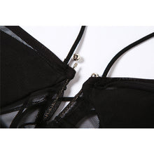 Load image into Gallery viewer, New Sexy Hot Girl Tube Halterneck Open Back Mesh Perspective Pleated Slim Fit Hip Dress
