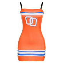 Load image into Gallery viewer, Sexy Tube Top Backless Off Shoulder Striped Print Contrast Color Sling Slim Fit Pack Hip Slip Dress
