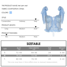 Load image into Gallery viewer, Off-shoulder Bowknot Straps Slim Hollow Mesh Navel Crop Top Suspenders Vest Fashion Women Sling T-shirt
