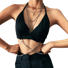 Load image into Gallery viewer, Off-shoulder Bowknot Straps Slim Hollow Mesh Navel Crop Top Suspenders Vest Fashion Women Sling T-shirt
