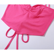 Load image into Gallery viewer, Solid Color Sexy Navel Crop Tops Strapless Vest Women Slim Fit Navel Open Back Camisole Short T-shirt
