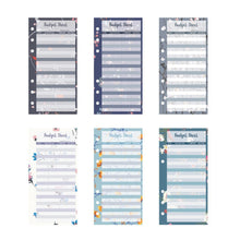 Load image into Gallery viewer, 12sheet Budget Card Paper for A6 Size Budget Binder Refill Notebook Money Expense Planner Filler Paper
