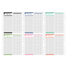 Load image into Gallery viewer, 12sheet Budget Card Paper for A6 Size Budget Binder Refill Notebook Money Expense Planner Filler Paper

