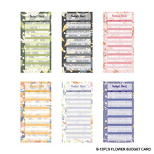 Load image into Gallery viewer, 12sheet Budget Card Paper for A6 Size Budget Binder Refill Notebook Money Expense Planner Filler Paper
