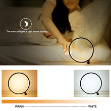 Load image into Gallery viewer, 25CM Circle LED Table Lamp Bedroom Circular Desk Lamps For Living Room Bedside Lamp Touch Round Night Light Decoration
