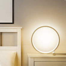 Load image into Gallery viewer, 25CM Circle LED Table Lamp Bedroom Circular Desk Lamps For Living Room Bedside Lamp Touch Round Night Light Decoration
