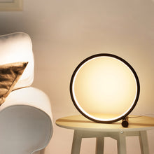 Load image into Gallery viewer, 25CM Circle LED Table Lamp Bedroom Circular Desk Lamps For Living Room Bedside Lamp Touch Round Night Light Decoration
