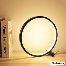 Load image into Gallery viewer, 25CM Circle LED Table Lamp Bedroom Circular Desk Lamps For Living Room Bedside Lamp Touch Round Night Light Decoration
