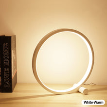 Load image into Gallery viewer, 25CM Circle LED Table Lamp Bedroom Circular Desk Lamps For Living Room Bedside Lamp Touch Round Night Light Decoration
