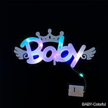 Load image into Gallery viewer, Cake Decoration Light Love MOM Baby Bithday Cake Light Valentine's Day Mother's Day Bouquet Decoration Mini Light Board
