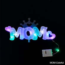 Load image into Gallery viewer, Cake Decoration Light Love MOM Baby Bithday Cake Light Valentine's Day Mother's Day Bouquet Decoration Mini Light Board
