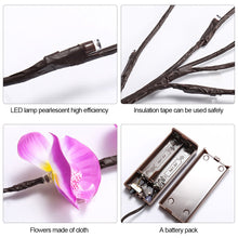 Load image into Gallery viewer, 20LED Simulated Butterfly Orchid Flower Light Strip Christmas Home Docoration Branch Lamp Holiday Wedding Decor Light
