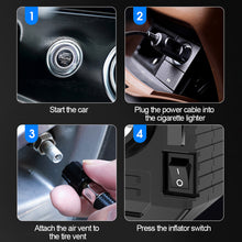 Load image into Gallery viewer, Portable Car Air Compressor Tire Inflator Pump Emergency Car Repair Air Pump With LED Light Auto Parts DC12V for Outing Travel
