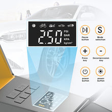 Load image into Gallery viewer, 150PSI Electric Car Tyre Inflator air Pump USB Portable Air Compressor Digital Tire Inflator 12V Quick Inflation
