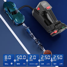 Load image into Gallery viewer, Car Air Compressor 120W Portable Handheld 150Psi Car Tire Inflator Pump With LED Lighting Fast Replenish Electric Air Pump
