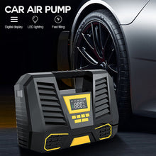 Load image into Gallery viewer, 150PSI Car Air Compressor Portable Tire Inflator With LED Flashlight Screen 30s Quick Inflation Pump For Motorcycle Bicycles
