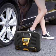 Load image into Gallery viewer, 150PSI Car Air Compressor Portable Tire Inflator With LED Flashlight Screen 30s Quick Inflation Pump For Motorcycle Bicycles
