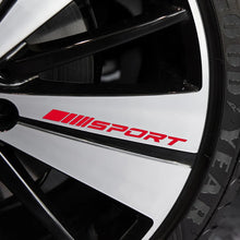 Load image into Gallery viewer, 4Pcs Car Hub Stickers Auto Parts Decals Sport Reflective Wheel Ring Decoration Accessories Motorsports Stickers

