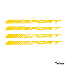 Load image into Gallery viewer, 4Pcs Car Hub Stickers Auto Parts Decals Sport Reflective Wheel Ring Decoration Accessories Motorsports Stickers
