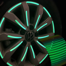Load image into Gallery viewer, 20Pcs Car Wheel Sticker Night Light-emitting Tape Motorcycle Tire Warning Sticker Driving Safety Reflective
