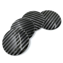 Load image into Gallery viewer, 4Pcs 56.5mm Car Wheel Center Hub Caps Carbon Fiber Glue Resin Logo Sticker for Rim Hubcap Styling Accessories
