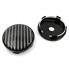 Load image into Gallery viewer, 4Pcs 56.5mm Car Wheel Center Hub Caps Carbon Fiber Glue Resin Logo Sticker for Rim Hubcap Styling Accessories
