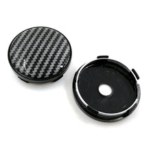 Load image into Gallery viewer, 4Pcs 56.5mm Car Wheel Center Hub Caps Carbon Fiber Glue Resin Logo Sticker for Rim Hubcap Styling Accessories
