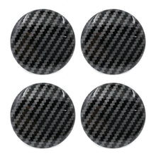 Load image into Gallery viewer, 4Pcs 56.5mm Car Wheel Center Hub Caps Carbon Fiber Glue Resin Logo Sticker for Rim Hubcap Styling Accessories
