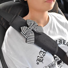 Load image into Gallery viewer, Car Styling Pink Princess Bow Tie Car Seat Belt Cover Shoulder Strap Soft Plush Protector Shoulder Pad Protector Car Decor
