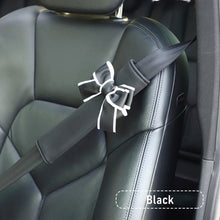 Load image into Gallery viewer, Car Styling Pink Princess Bow Tie Car Seat Belt Cover Shoulder Strap Soft Plush Protector Shoulder Pad Protector Car Decor
