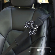 Load image into Gallery viewer, Car Styling Pink Princess Bow Tie Car Seat Belt Cover Shoulder Strap Soft Plush Protector Shoulder Pad Protector Car Decor
