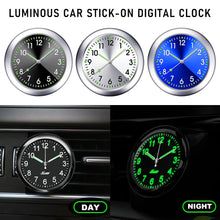 Load image into Gallery viewer, 40mm Luminous Car Clock Stick-On Mini Digital Watch Mechanics Quartz Clocks Auto Ornament Car Automobiles Internal Accessories
