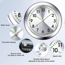 Load image into Gallery viewer, 40mm Luminous Car Clock Stick-On Mini Digital Watch Mechanics Quartz Clocks Auto Ornament Car Automobiles Internal Accessories
