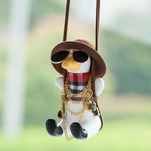 Load image into Gallery viewer, Cowboy Revolver Duck Car Accessorie Swing Duck Pendant Auto Rearview Mirror Ornaments Birthday Gift Anime Auto Decoraction
