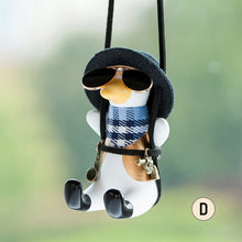Load image into Gallery viewer, Cowboy Revolver Duck Car Accessorie Swing Duck Pendant Auto Rearview Mirror Ornaments Birthday Gift Anime Auto Decoraction
