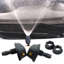 Load image into Gallery viewer, 2 Pcs Universal Adjustment Car Front Windshield Wiper Nozzle Jet Sprayer Kits Sprinkler Water Fan Spout Cover Washer Outlet
