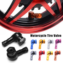 Load image into Gallery viewer, CNC Aluminum Alloy Motorcycle Rim Elbow 90 Degree Angle Valve Motorbike Wheel Tire Tubeless Valve Stems For Rim Wheel Parts
