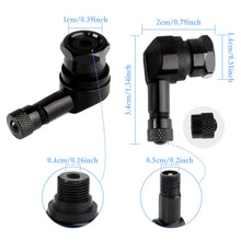 Load image into Gallery viewer, CNC Aluminum Alloy Motorcycle Rim Elbow 90 Degree Angle Valve Motorbike Wheel Tire Tubeless Valve Stems For Rim Wheel Parts
