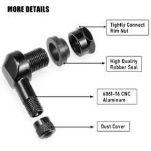 Load image into Gallery viewer, CNC Aluminum Alloy Motorcycle Rim Elbow 90 Degree Angle Valve Motorbike Wheel Tire Tubeless Valve Stems For Rim Wheel Parts
