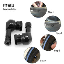 Load image into Gallery viewer, CNC Aluminum Alloy Motorcycle Rim Elbow 90 Degree Angle Valve Motorbike Wheel Tire Tubeless Valve Stems For Rim Wheel Parts
