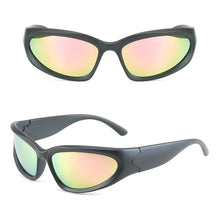 Load image into Gallery viewer, Vintage Punk Sunglasses Men Unique Bicycle Cycling Sports Sun Glasses Women UV400 Goggle Shades Mirror Fashion Steampunk Eyewear
