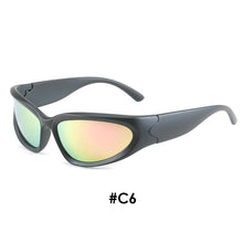 Load image into Gallery viewer, Vintage Punk Sunglasses Men Unique Bicycle Cycling Sports Sun Glasses Women UV400 Goggle Shades Mirror Fashion Steampunk Eyewear
