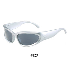 Load image into Gallery viewer, Vintage Punk Sunglasses Men Unique Bicycle Cycling Sports Sun Glasses Women UV400 Goggle Shades Mirror Fashion Steampunk Eyewear
