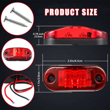 Load image into Gallery viewer, 2Pcs 12v 24v Led Side Marker Lights Warning Tail Light Auto Car External Lights Trailer Trucks Caravan Side Marker Light Lorry
