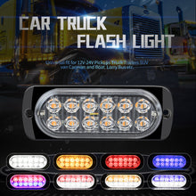 Load image into Gallery viewer, 36W 12LED Strobe Warning Light 12V Cheap Strobe Grille Flashing Lightbar Truck Car Beacon Lamp Amber Traffic Clearance Light

