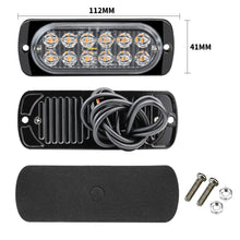 Load image into Gallery viewer, 36W 12LED Strobe Warning Light 12V Cheap Strobe Grille Flashing Lightbar Truck Car Beacon Lamp Amber Traffic Clearance Light
